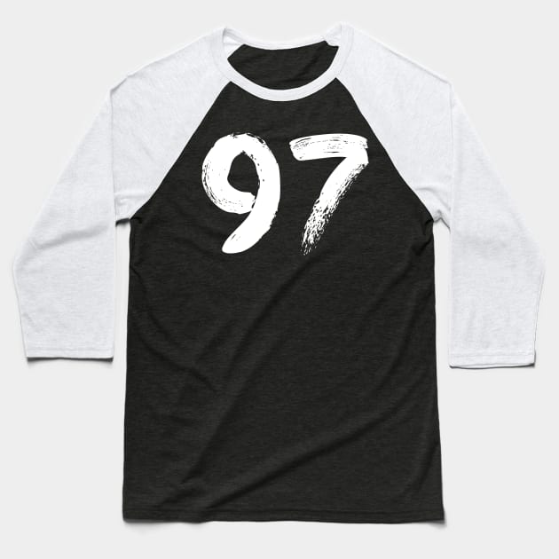 Number 97 Baseball T-Shirt by Erena Samohai